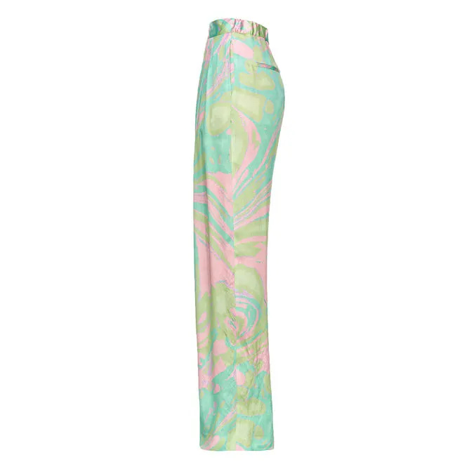 TROUSERS PENATI Woman Green Pink 