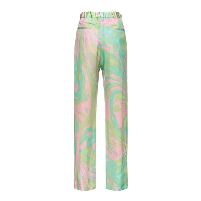 TROUSERS PENATI Woman Green Pink 