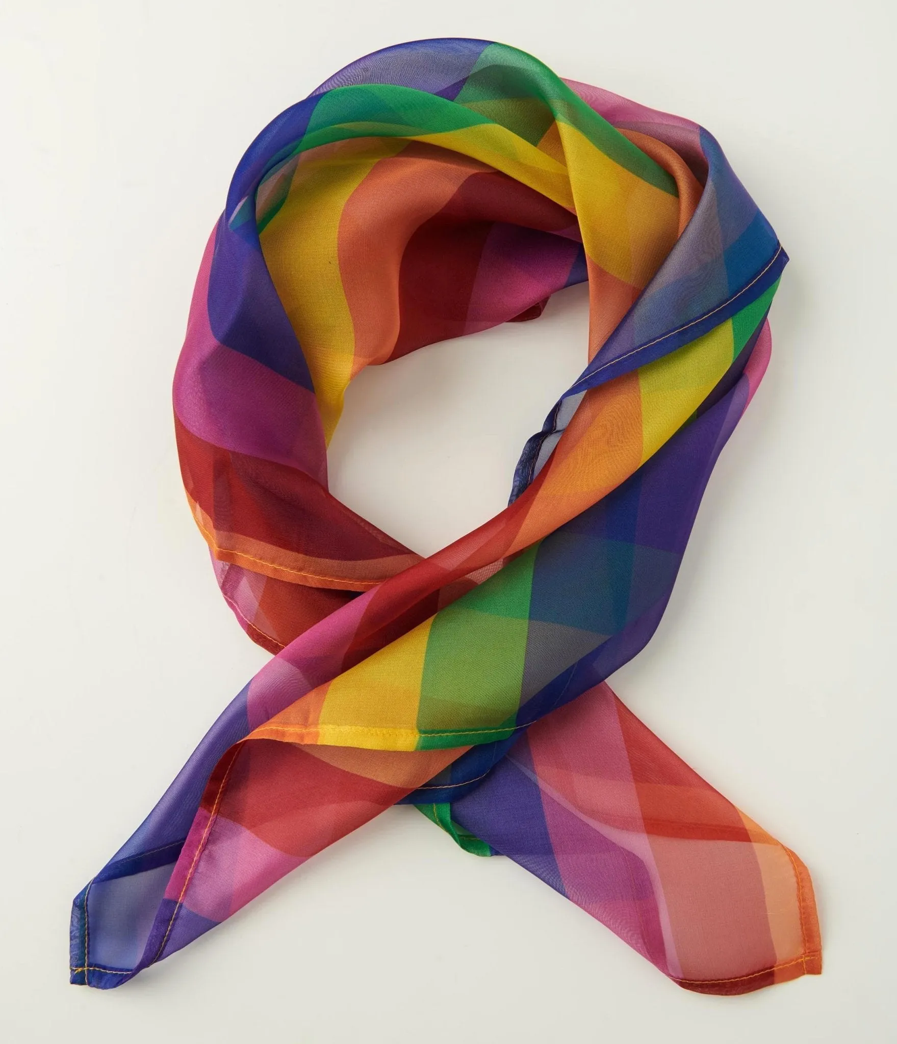 Unique Vintage Rainbow Stripe Hair Scarf