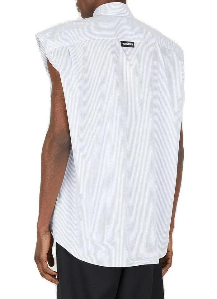 Vetements Sleeveless Button-Down Shirt