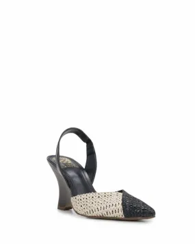 Vince Camuto PIALIA BLACK NATURAL/WOVEN RAFFIA BAB