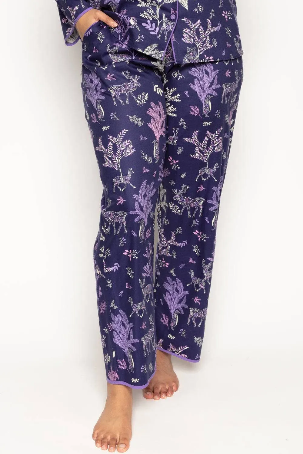 Violet Forest Animal Print Pyjama Pants