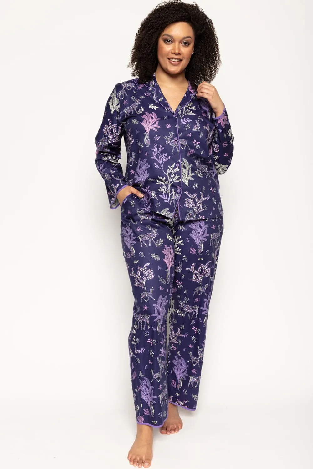 Violet Forest Animal Print Pyjama Pants