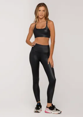 Wet Look Full Length Leggings | Black | Tights and Leggings | Lorna Jane New Zealand