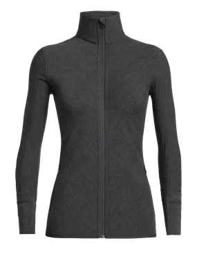 Womens Descender LS Zip - Jet Heather