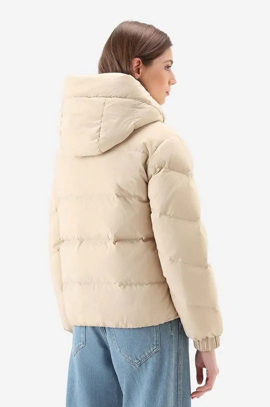 Woolrich down jacket Eco Taslan women's beige color