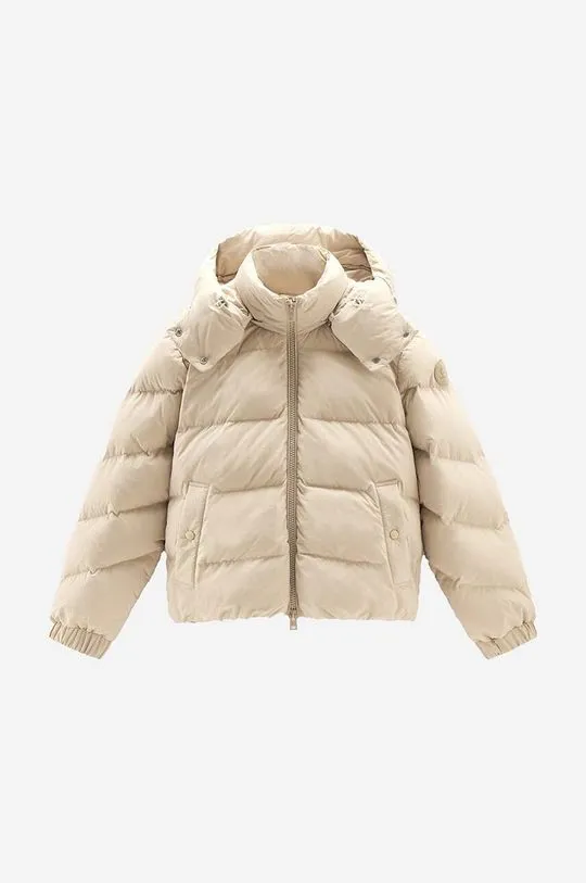 Woolrich down jacket Eco Taslan women's beige color