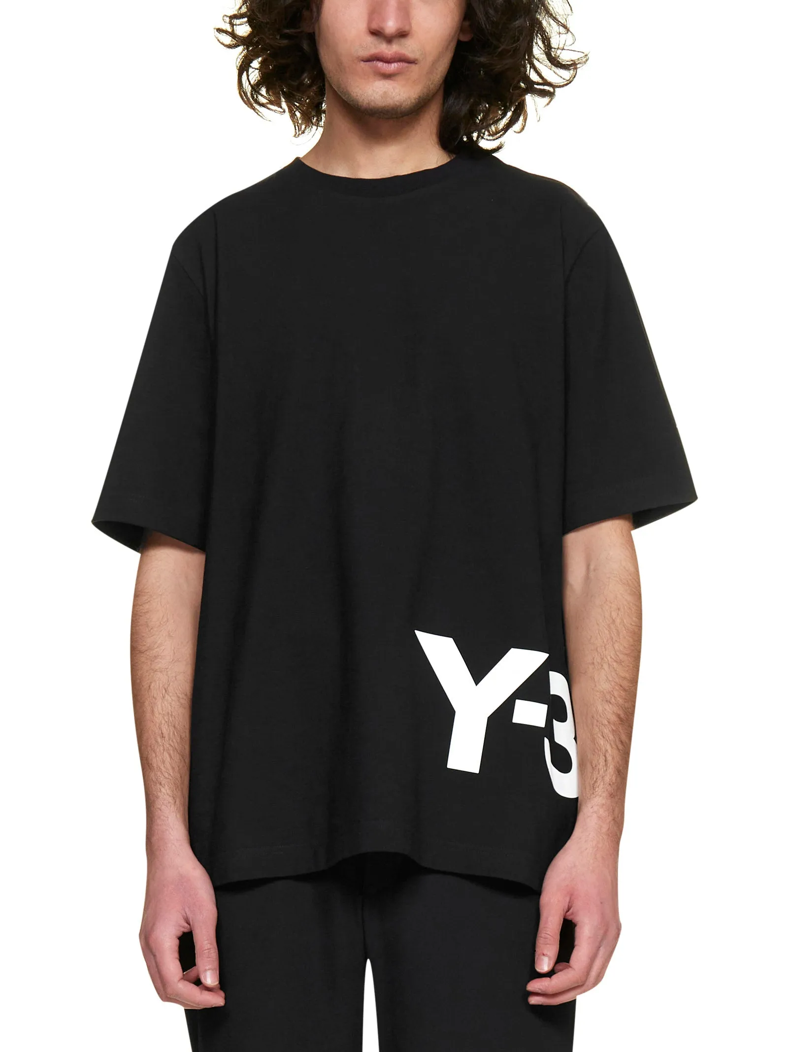 Y-3 Logo Printed Crewneck T-Shirt