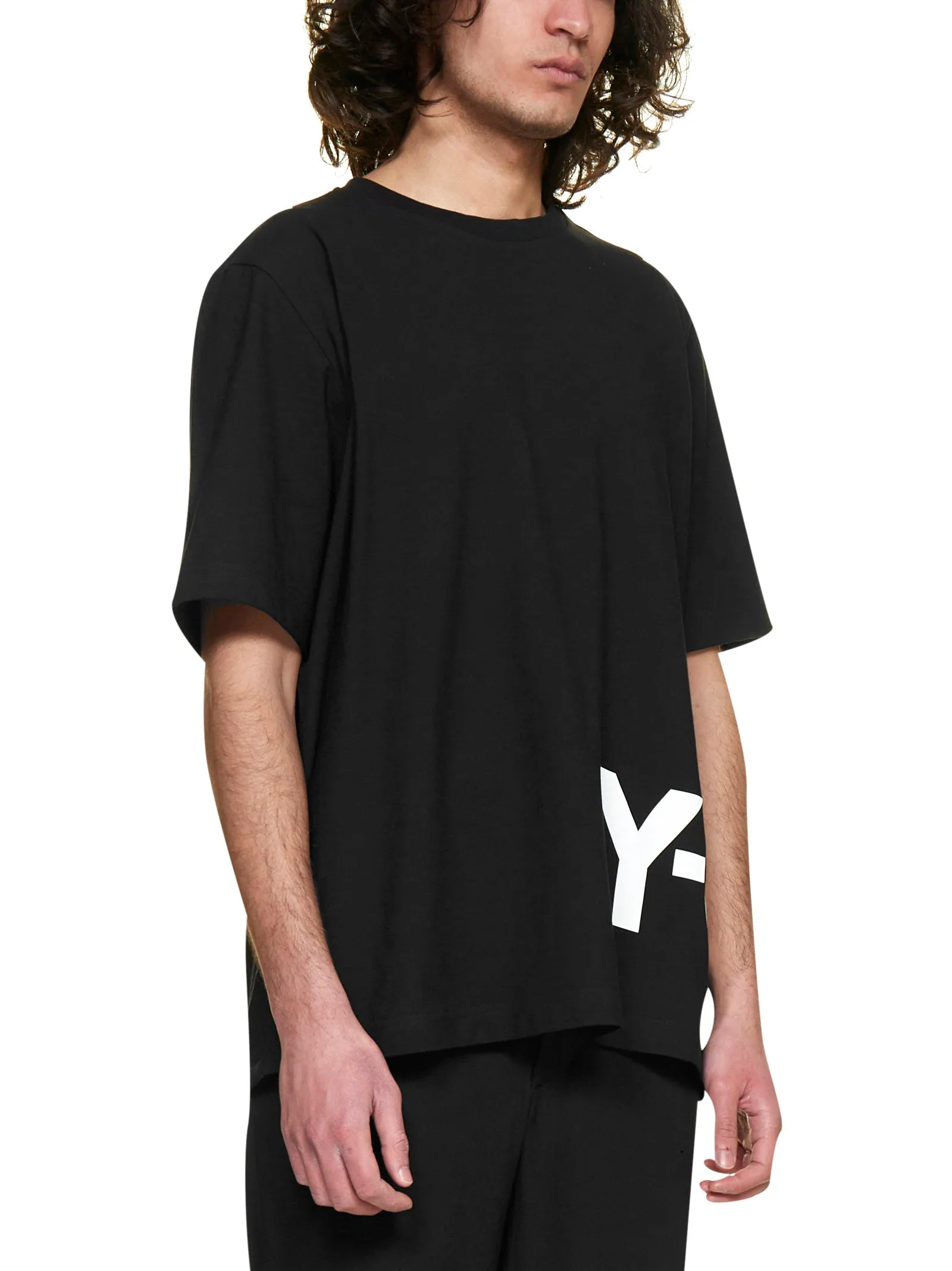 Y-3 Logo Printed Crewneck T-Shirt