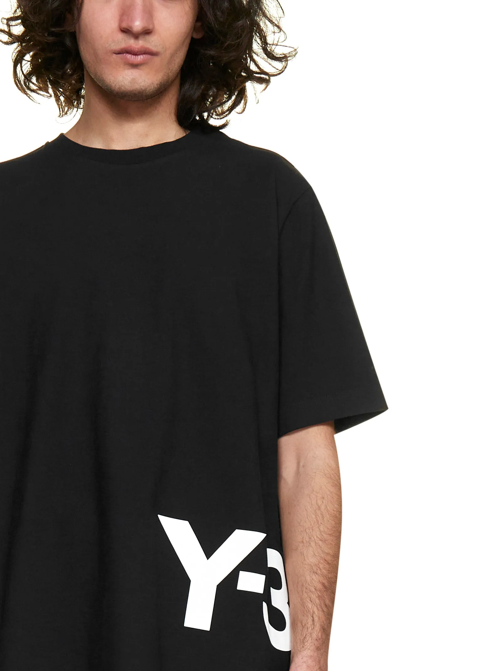 Y-3 Logo Printed Crewneck T-Shirt