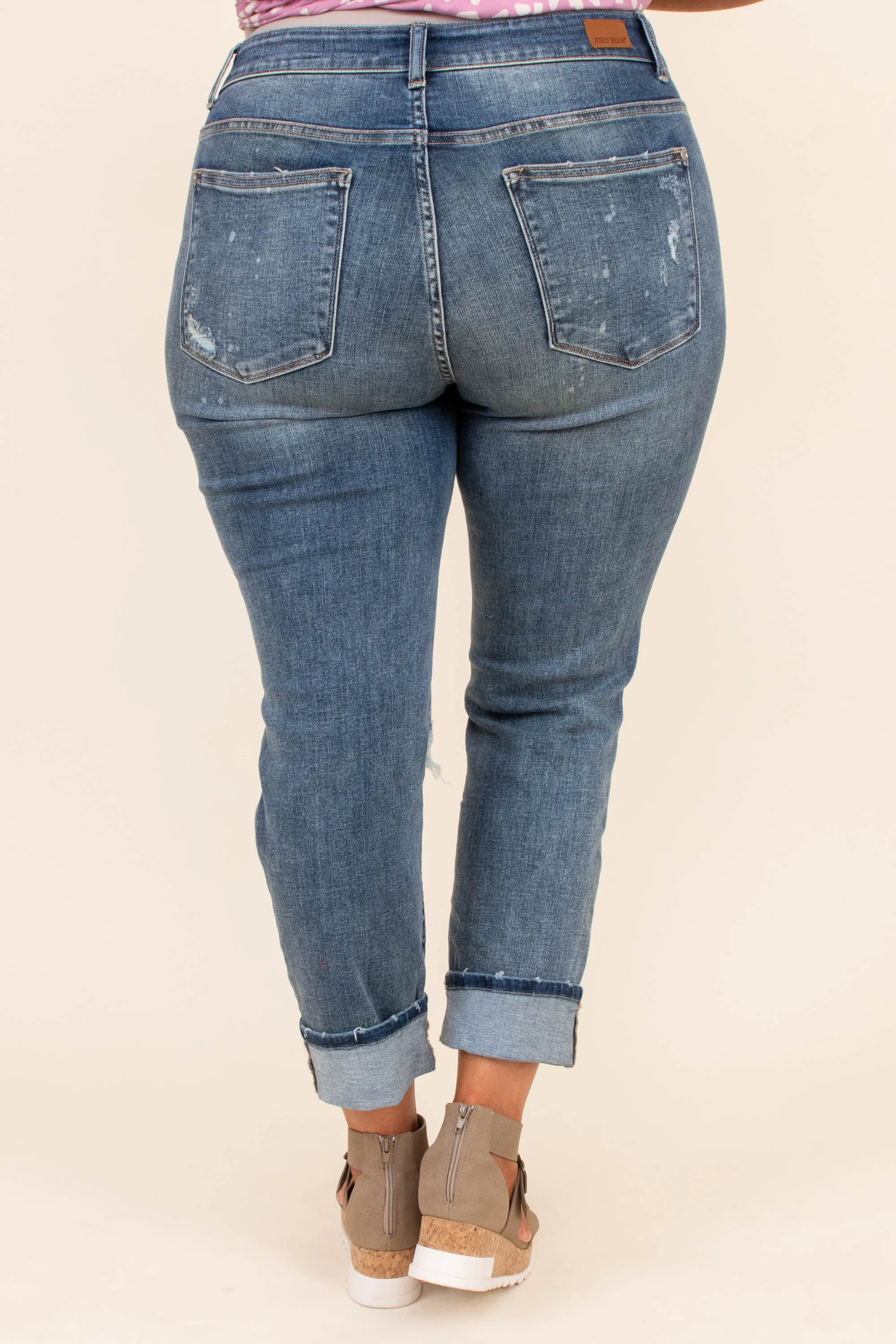 Yes To Distress Jeans, Dark Wash