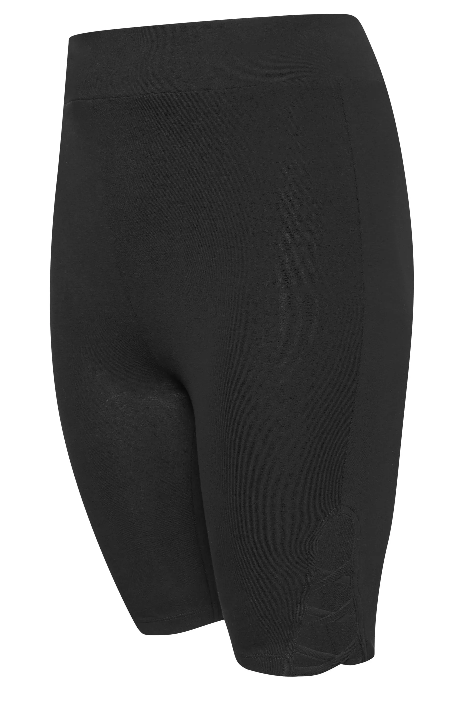 YOURS Curve Black Cut Out Cycling Shorts